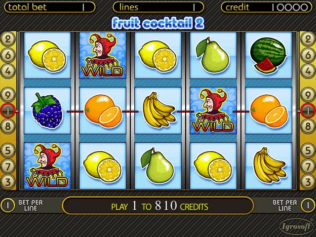 Fruit Cocktail 2 — pantalla principal del juego